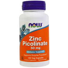 Load image into Gallery viewer, Now Foods Zinc Picolinate 50mg 120 Veggie Capsules