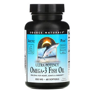 Source Naturals Arctic Pure Omega-3 Fish Oil Ultra Potency 850mg 60 Softgels
