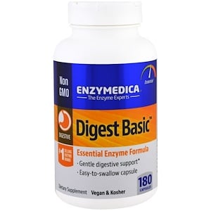 Enzymedica Digest Basic Essential Enzyme Formula 180 Capsules