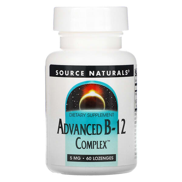 Source Naturals Advanced B-12 Complex 5 mg 60 Lozenges
