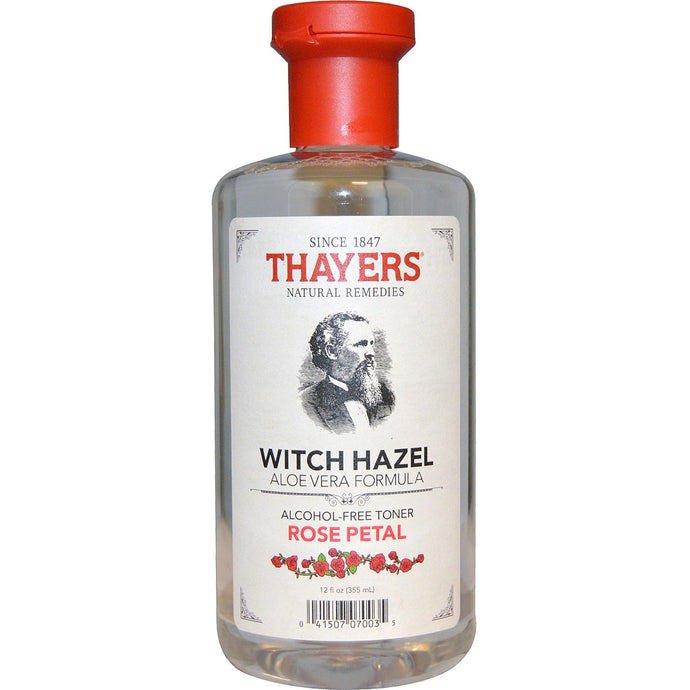 Thayers Witch Hazel Aloe Vera Formula Alcohol-Free Toner Rose Petal 12 fl oz (355ml)