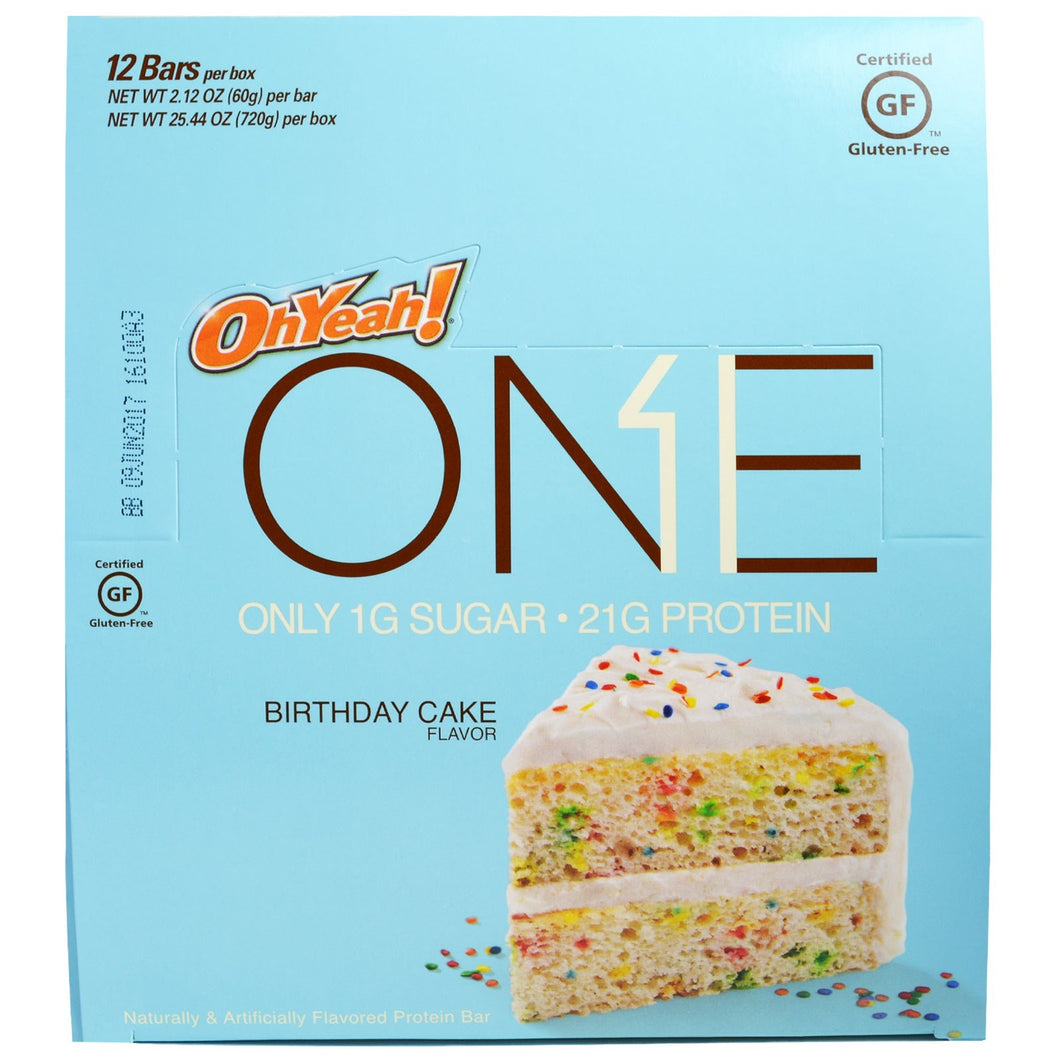 Oh Yeah! One Birthday Cake 12 Bars 2.12 oz (60g) Each