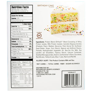 Oh Yeah! One Birthday Cake 12 Bars 2.12 oz (60g) Each