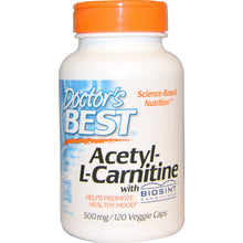 Load image into Gallery viewer, Doctor&#39;s Best, Acetyl-L-Carnitine, 500 mg, 120 Veggie Caps