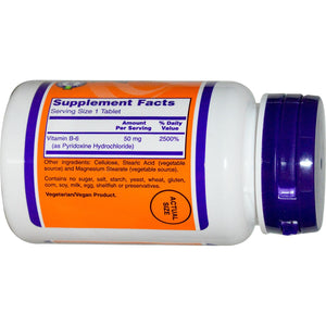 Now Foods B-6 50mg 100 Tablets