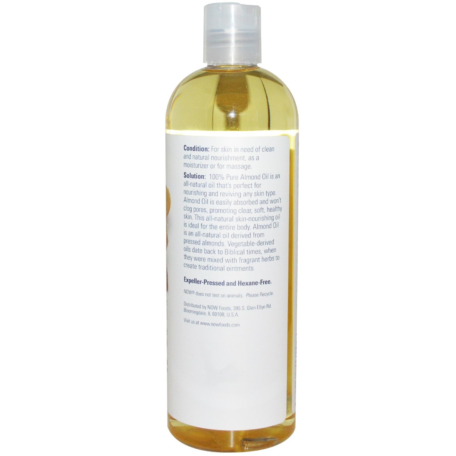 Now Foods Solutions Sweet Almond Oil 16 fl oz (473ml)