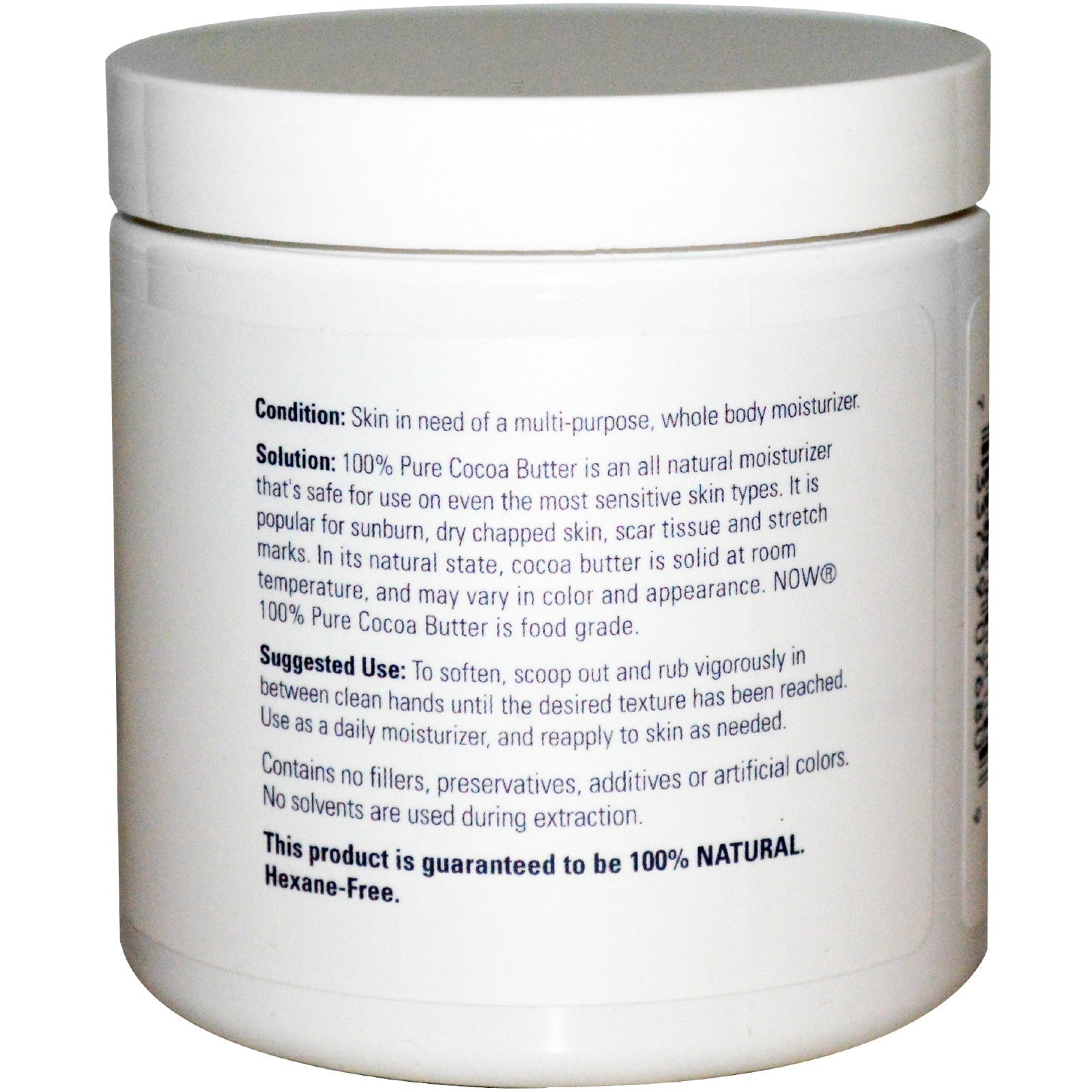 Now Foods Solutions Cocoa Butter 7 fl oz (207ml)