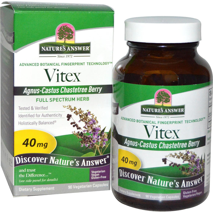 Nature's Answer, Vitex, Agnus-Castus, Chastetree Berry, 90 Veggie Caps