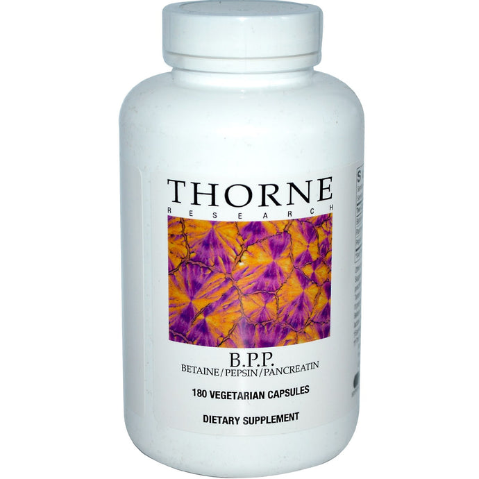 Thorne Research B.P.P. Betaine / Pepsin / Pancreatin 180 Veggie Caps BPP