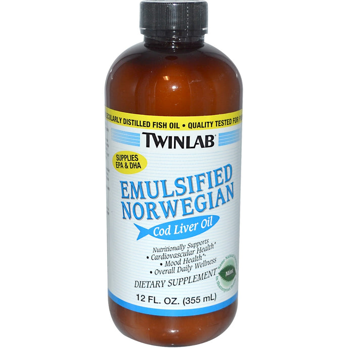 Twinlab Emulsified Norwegian Cod Liver Oil Mint 12 fl oz (355ml)