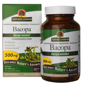Nature's Answer, Bacopa, 500mg, 90 Veggie Caps - Supplement