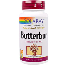 Load image into Gallery viewer, Solaray, Butterbur, Extract, 50 mg, 60 Veggie Caps
