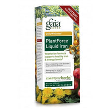 Load image into Gallery viewer, Gaia Herbs PlantForce Liquid Iron 8.5 fl oz (250ml)