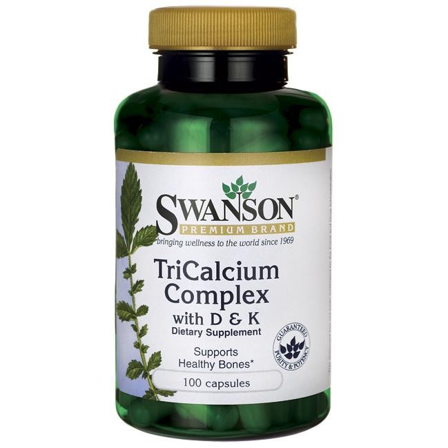 Swanson Premium TriCalcium Complex with Vitamins D & K 100 Capsules