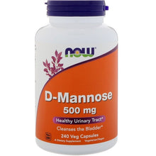 Load image into Gallery viewer, Now Foods D-Mannose 500mg 240 Veg Capsules