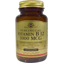 Load image into Gallery viewer, Solgar Sublingual Vitamin B12 1000mcg 250 Nuggets