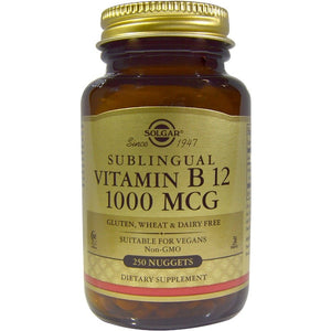 Solgar Sublingual Vitamin B12 1000mcg 250 Nuggets