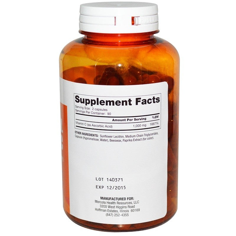 Dr. Mercola Liposomal Vitamin C 180 Capsules