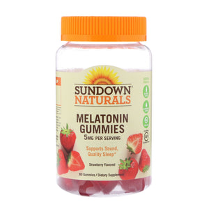 Sundown Naturals Melatonin Gummies Strawberry Flavored 5mg 60 Gummies