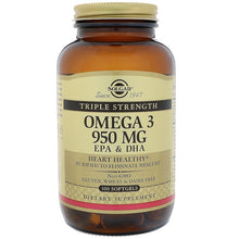 Load image into Gallery viewer, Solgar Omega-3 EPA &amp; DHA Triple Strength 950mg 100 Softgels