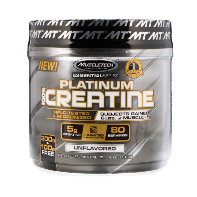 Muscletech Essential Series Platinum 100% Creatine Unflavored 14.11 oz (400g)