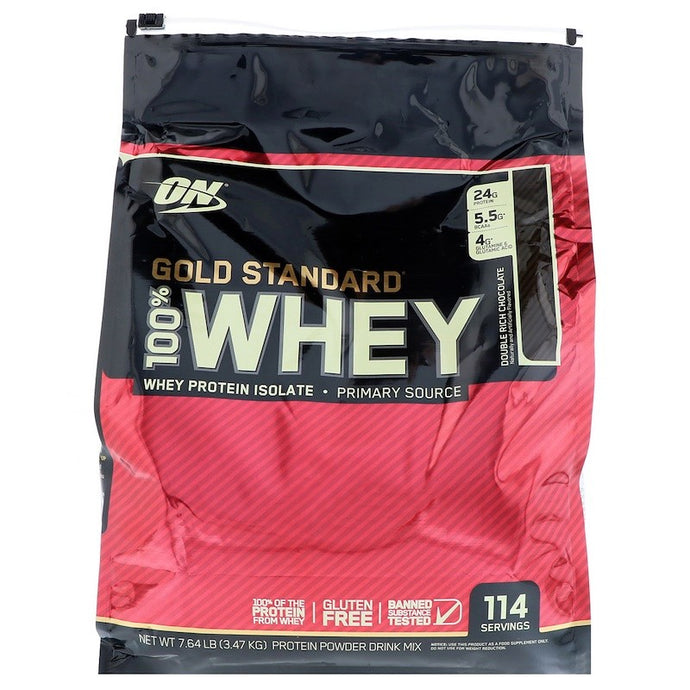 Optimum Nutrition, Gold Standard, 100% Whey, Double Rich Chocolate, 7.64 lb (2.27 kg)