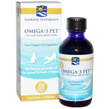 Load image into Gallery viewer, Nordic Naturals Omega-3 Pet Cats and Small Breed Dogs 2 fl oz (60ml)