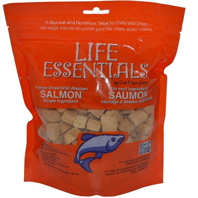 Cat-Man-Doo Life Essentials Freeze Dried Wild Alaskan Salmon Treats 5 oz (142g)