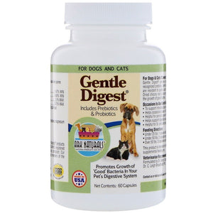 Ark Naturals Gentle Digest Includes Prebiotics & Probiotics For Dogs & Cats 60 Capsules
