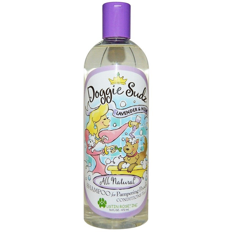 Austin Rose Inc. Doggie Sudz Shampoo for Pampering Pooch Lavender & Neem 16 fl oz (472ml)