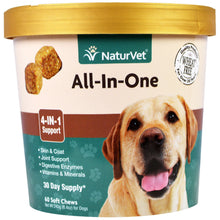 Load image into Gallery viewer, NaturVet All-In-One 4-In-1 Support 60 Soft Chews 8.4 oz. (240g)