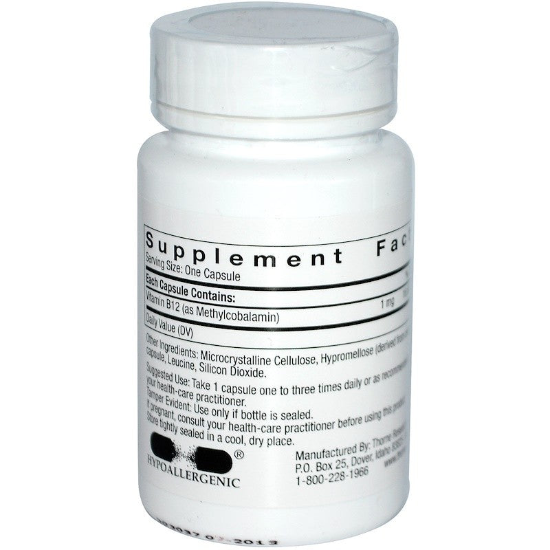 Thorne, Vitamin B12 as Methylcobalamin, 60 Capsules