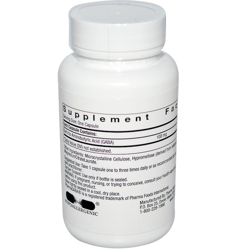 Thorne Research PharmaGABA-100 60 Vegetarian Capsules