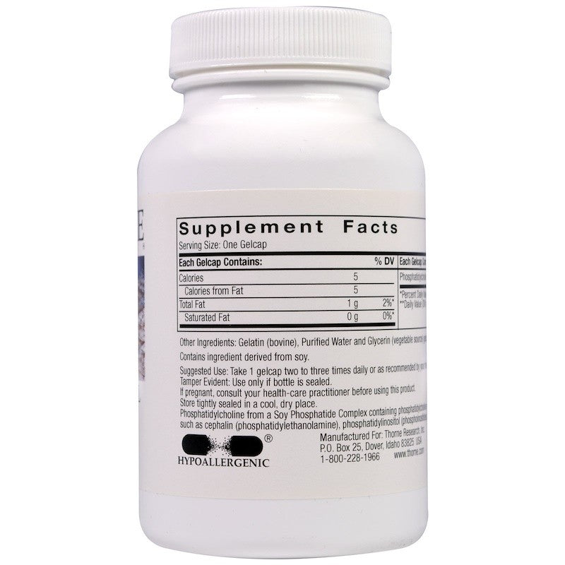 Thorne Research Phosphatidyl Choline 60 Gelcaps
