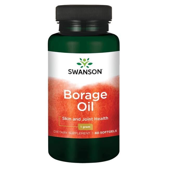 Swanson EFAs Borage Oil (24% Gla) 1000mg 60 Softgels