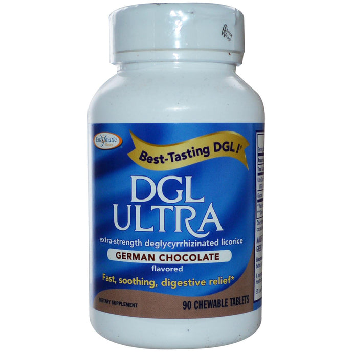 Enzymatic Therapy DGL Ultra German Chocolate Flavoured 90 Chewable Tablets