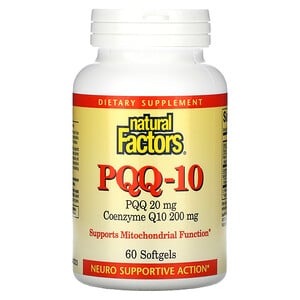 Natural Factors PQQ-10 PQQ 20 mg CoQ10 200mg 60 Softgels