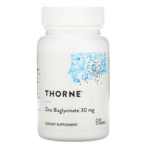 Thorne Research Zinc Bisglycinate 30mg 60 Capsules