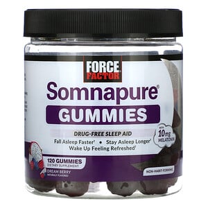 Force Factor, Somnapure Gummies, Melatonin, Dream Berry, 10 mg, 120 Gummies