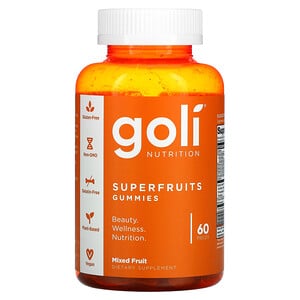 Goli Nutrition Superfruit Gummies Mixed Fruit 60 Pieces