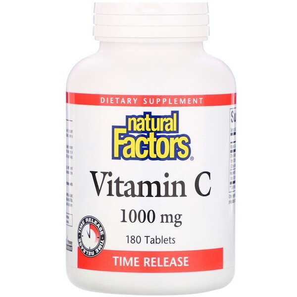 Natural Factors Vitamin C Time Release 1000mg 180 Tablets