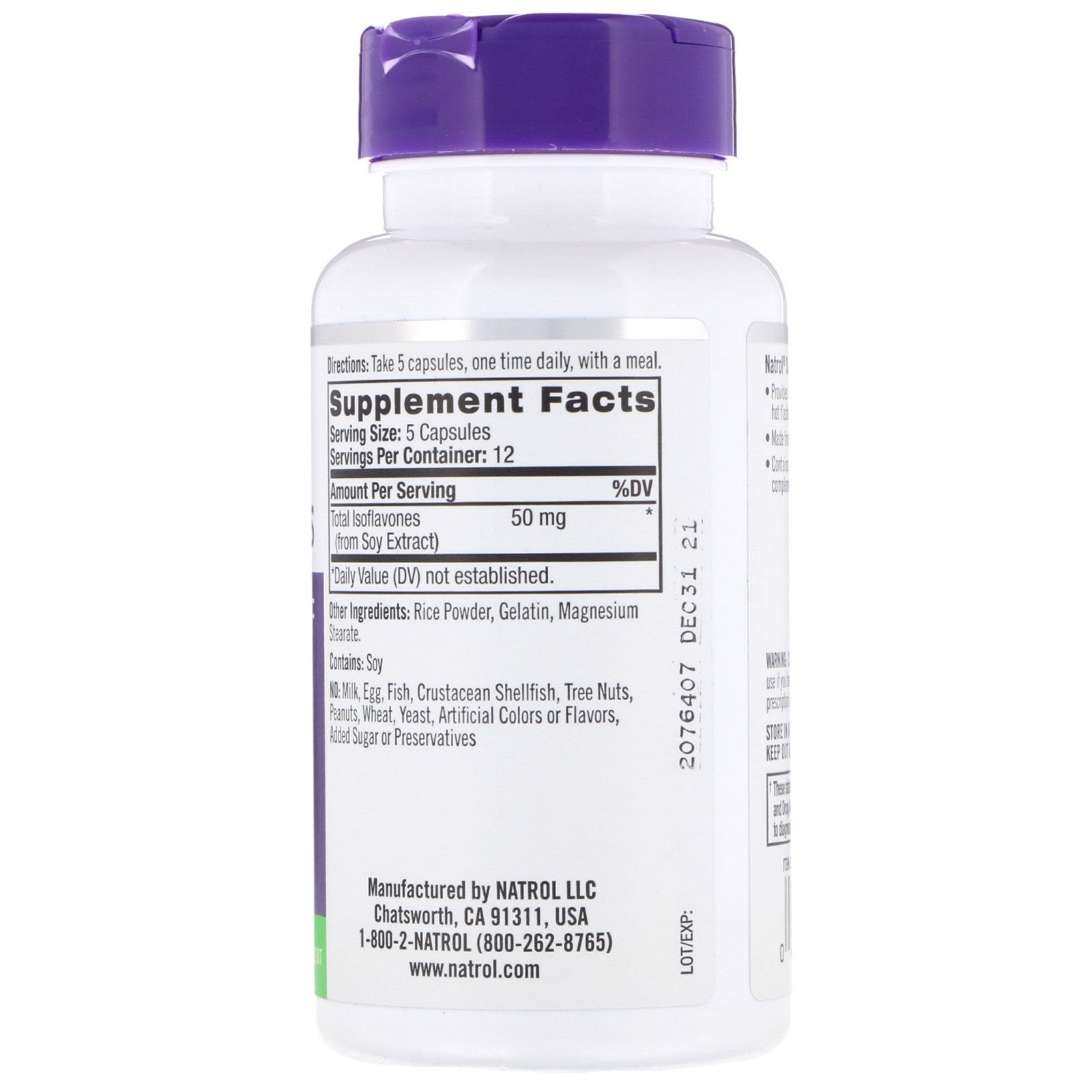Natrol Soy Isoflavones 50mg 60 Capsules