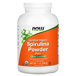 Now Foods Certified Organic Spirulina Powder 1 lb (454g)