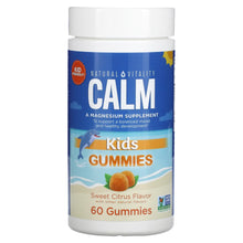 Load image into Gallery viewer, Natural Vitality, CALM Kids Gummies, Sweet Citrus, 60 Gummies
