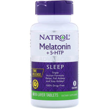 Load image into Gallery viewer, Natrol Melatonin + 5-HTP 60 Bi-Layer Tablets