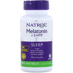 Natrol Melatonin + 5-HTP 60 Bi-Layer Tablets