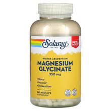 Load image into Gallery viewer, Solaray, Higher Absorption Magnesium Glycinate, 350 mg, 240 VegCaps