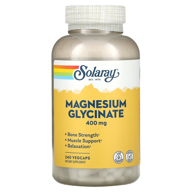 Solaray Magnesium Glycinate 400mg 240 VegCaps