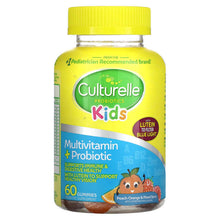 Load image into Gallery viewer, Culturelle, Kids Probiotics, Multivitamin + Probiotic, Peach-Orange &amp; Mixed Berry, 60 Gummies