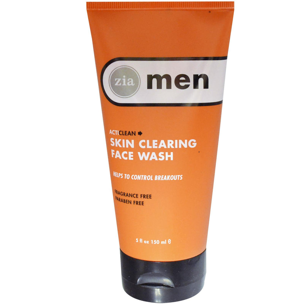 Zia Natural Skincare, Men Acticlear Skin Clearing Face Wash Fragrance Free 150ml